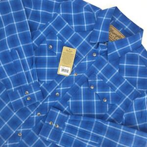 NWT Wrangler Retro Pearl Snap Shirt‎ Boy's XL 14-16 Plaid Western Ranch Workwear